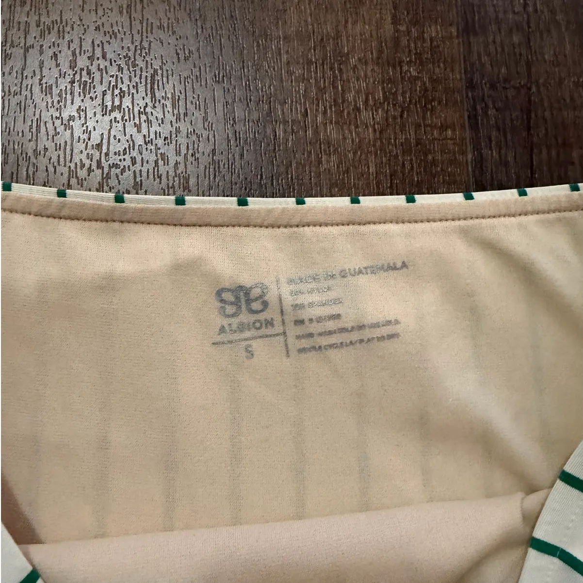 Albion Fit Coast to Coast Emerald Green Stripe High Waisted Swimsuit Size Small - Image 4