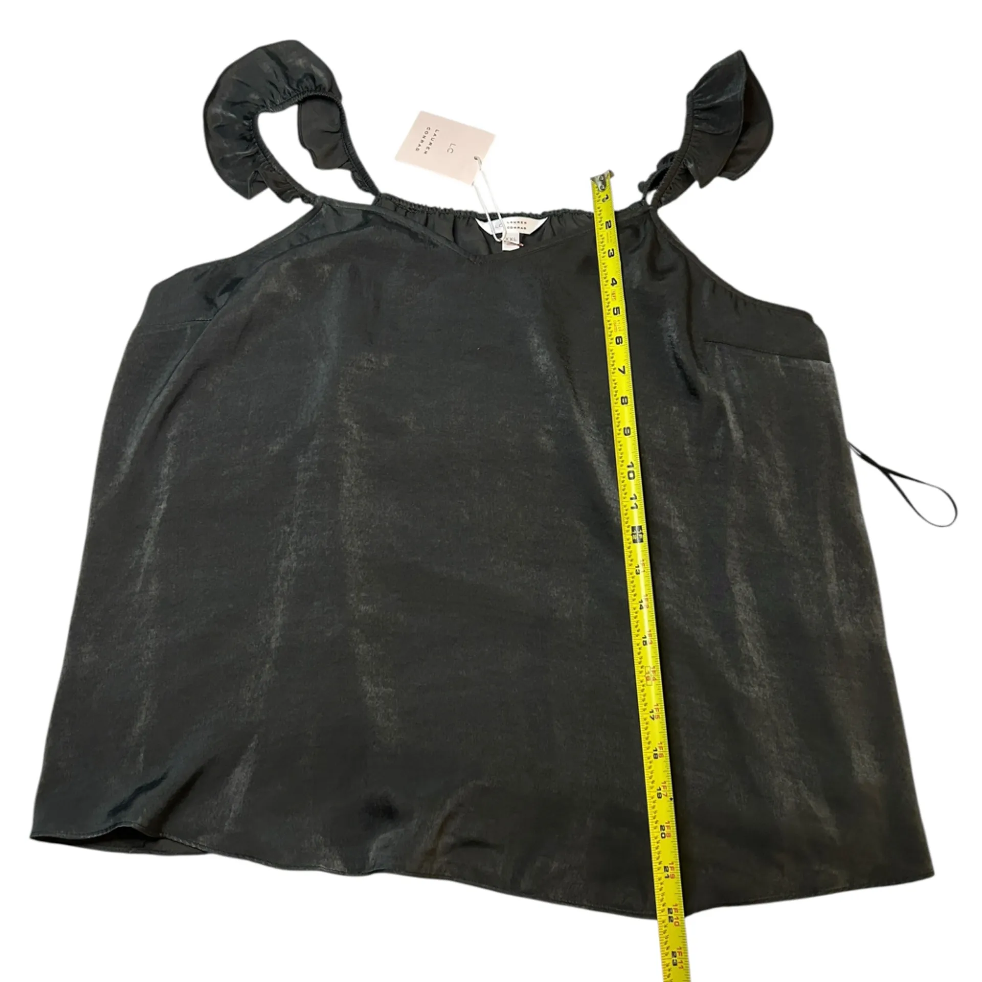 NWT LC Lauren Conrad Scalloped Ruffled Tank Top – 2XL • Sleeveless Blouse - Image 4