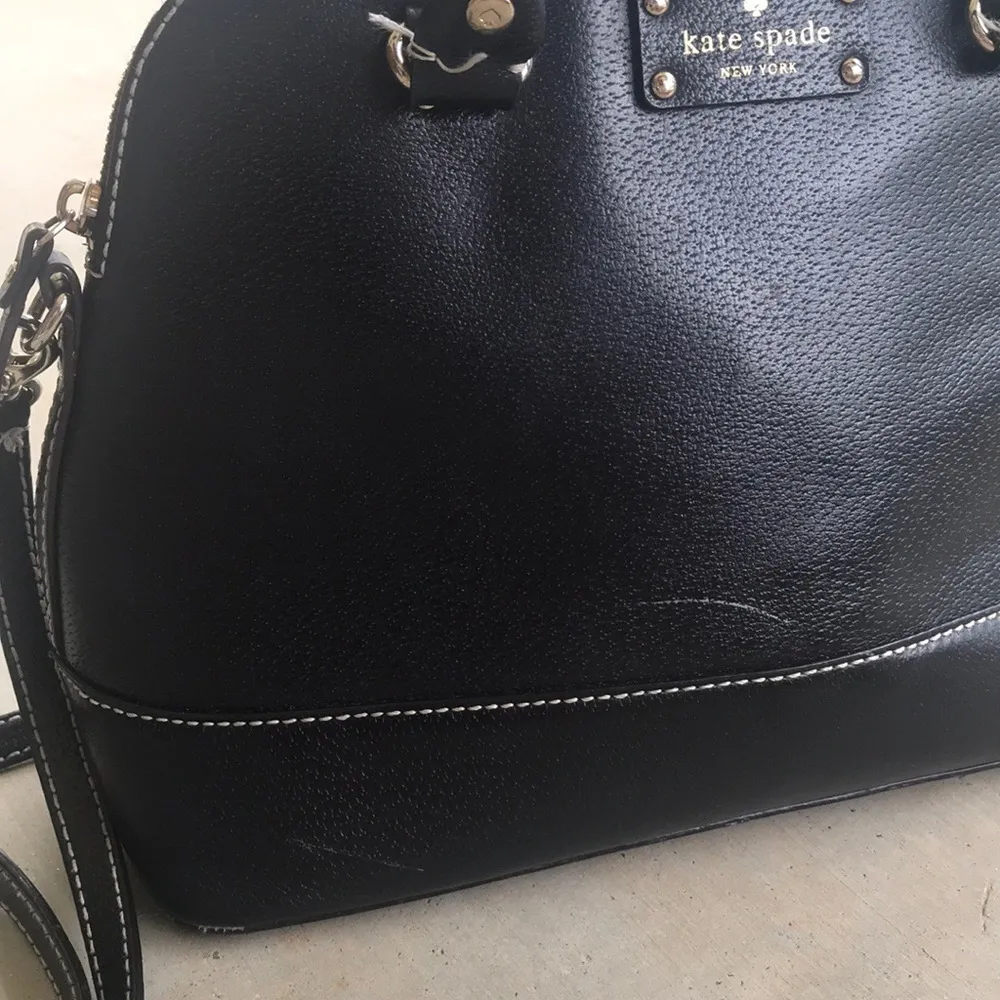 Kate Spade Black Dome Crossbody Hand Bag Purse - Image 8