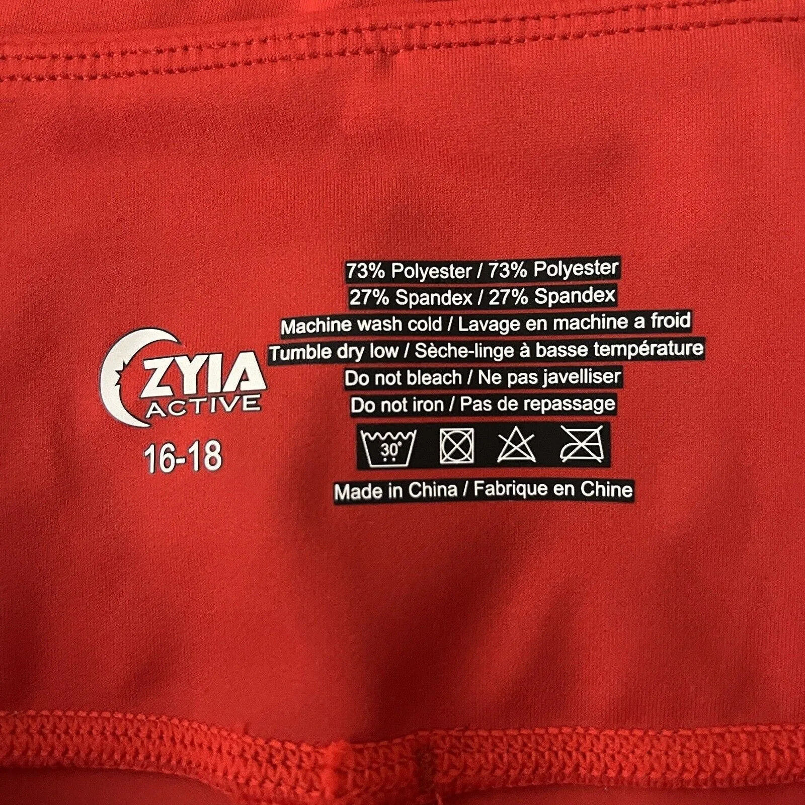 ZYIA Leggings Women 16 18 Red‎ Loungewear Gym Workout Yoga Activewear Athleisure - Image 5
