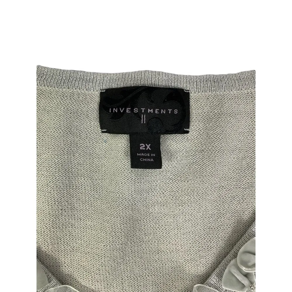 Investments II Women's Silver Sliding Top Size 2X - Image 4