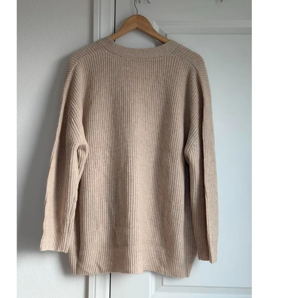 Jenni Kayne Cashmere Cocoon Cardigan in Oatmeal, Size Small - Image 7