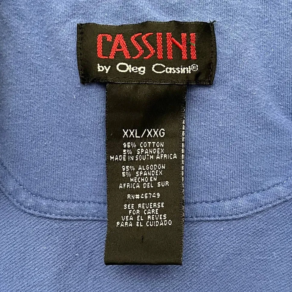 Vtg Y2K Cassini Track Zip Womens Jacket Sz XL Retro Streetwear Athleisure Stripe Blue - Image 10