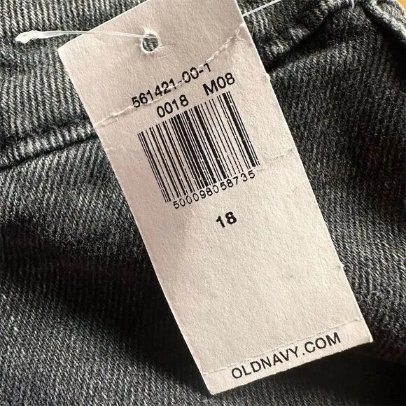 NWT Old Navy Women's Midrise O.G. Loose Denim Shorts Black Size 18‎ Summer - Image 5