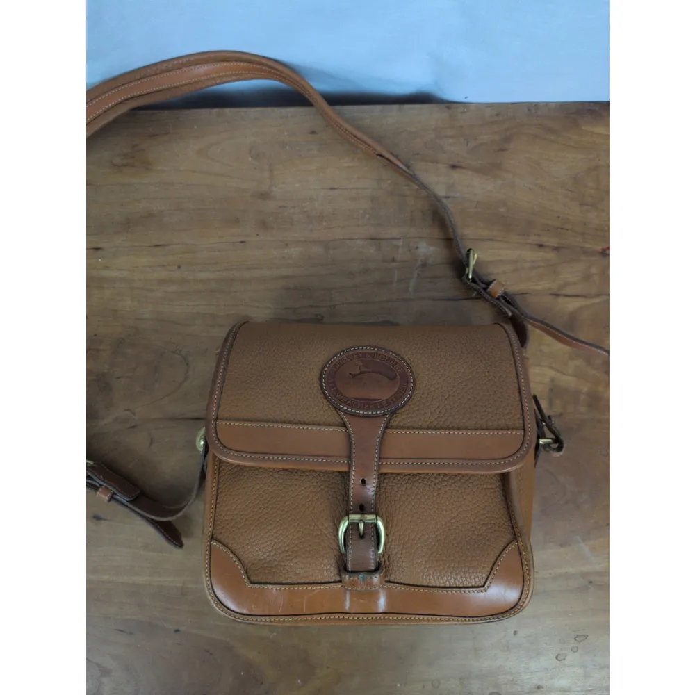 Vintage Dooney & Bourke AWL Crossbody Brown Purse - Image 8