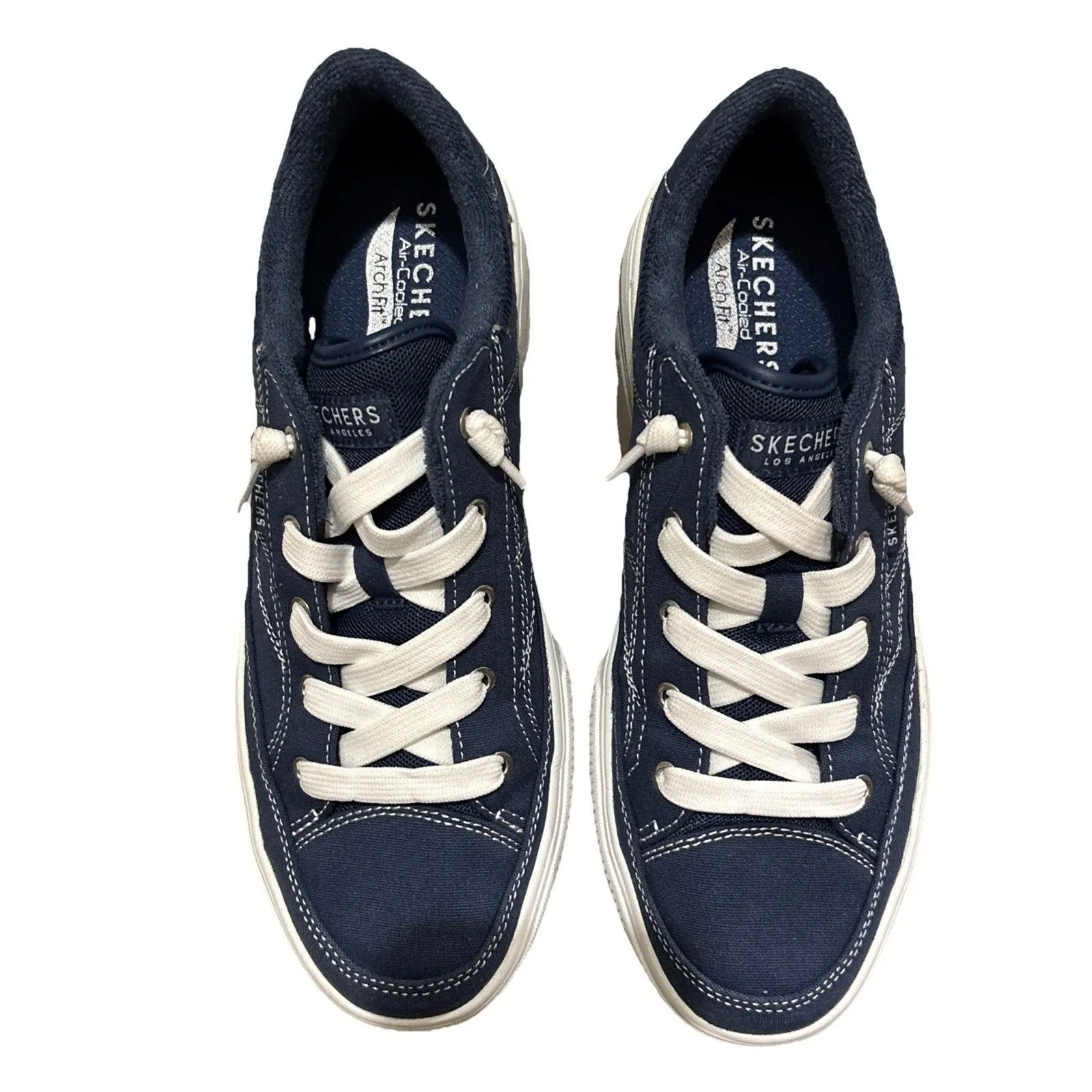 Skechers Women's Arcade Arch Fit Arcata Sneaker Navy Canvas Sz 9 - Image 10