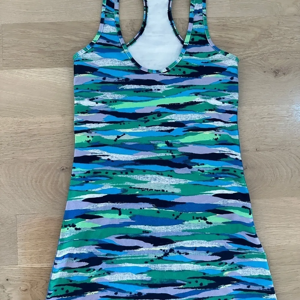 LULULEMON cool racer tank top Seven Wonders Multi W1J68S XS - Image 5