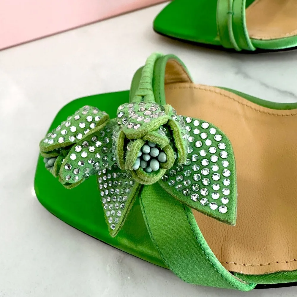 Mach & Mach Wonder Tulip Crystal Sandals - Image 5