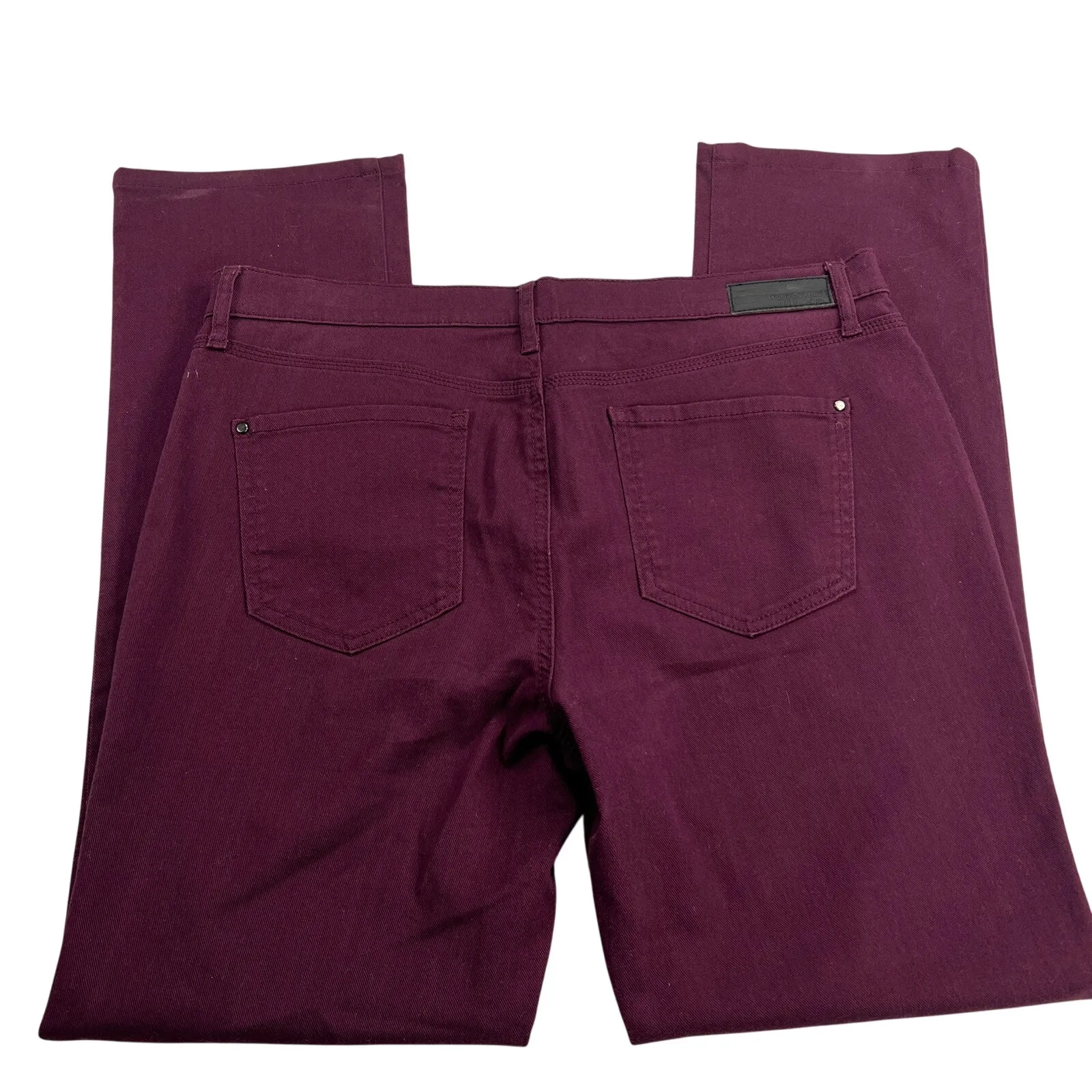 DKNY Soho Skinny Burgundy Cranberry Jeans Mid Rise Stretch Denim Size 12 - Image 2