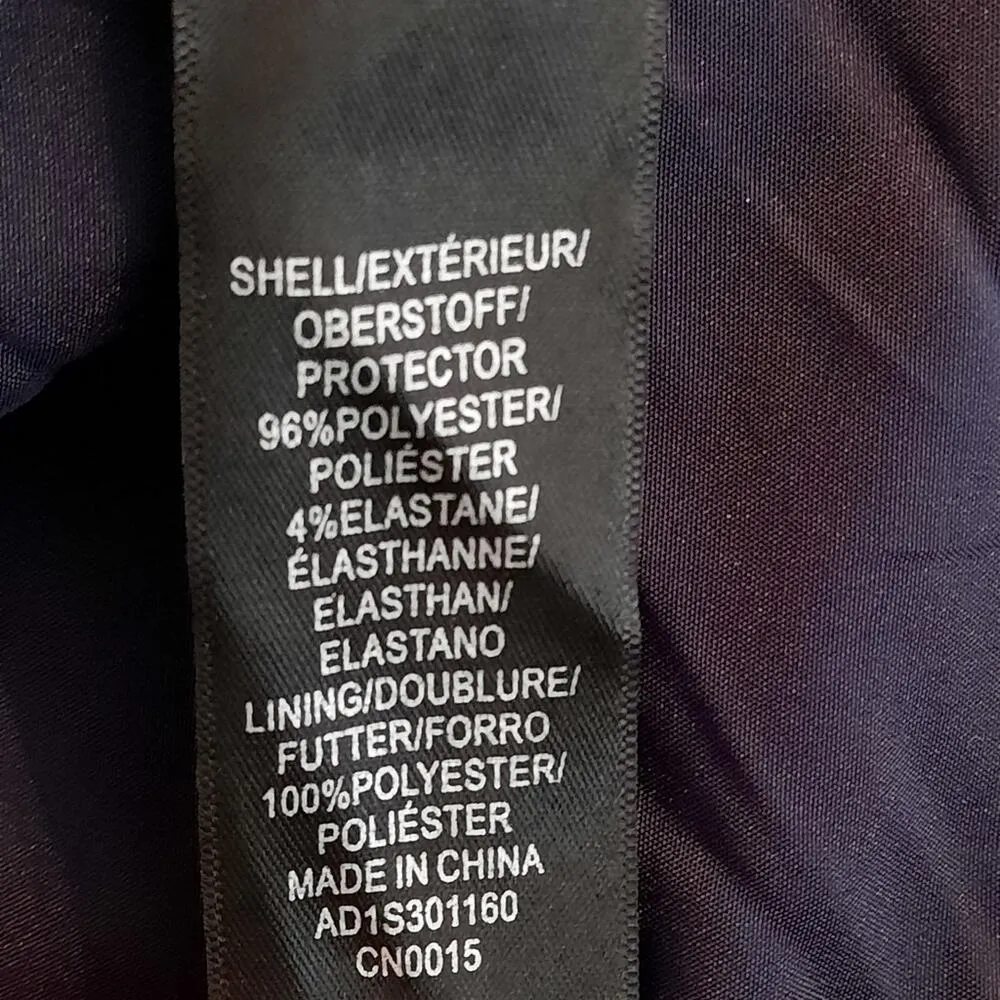 Adrianna Papell Trench Jacket Blazer Women's Size Medium Navy Blue Long Sleeve - Image 9