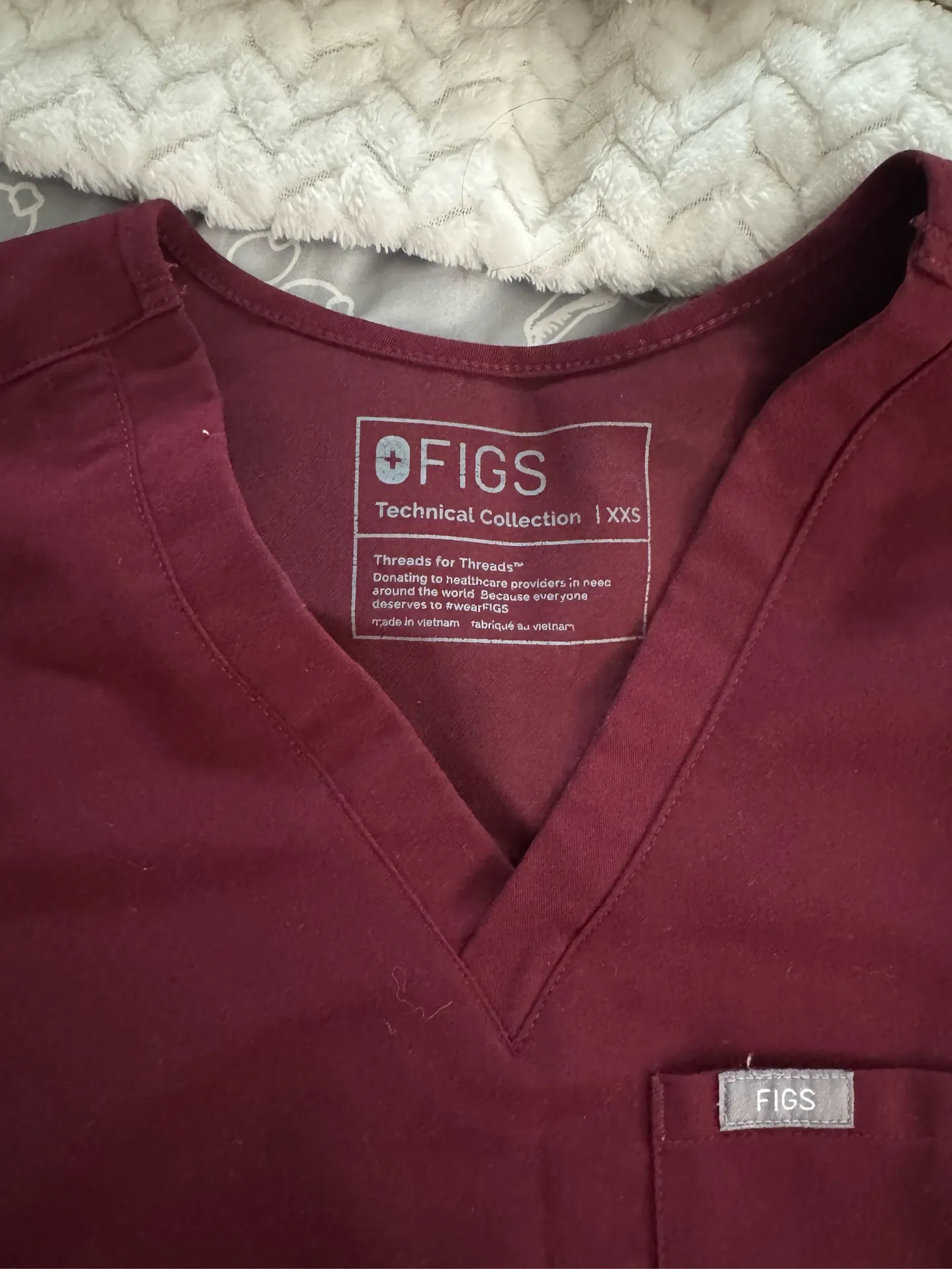 Maroon FIGS Scrubs - Image 2