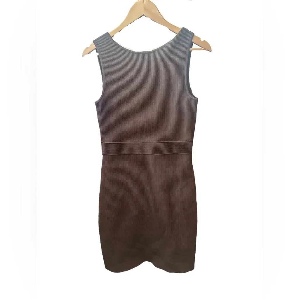 House of Harlow 1960 Chocolate Ribbed Dress Brown Size M - Image 3
