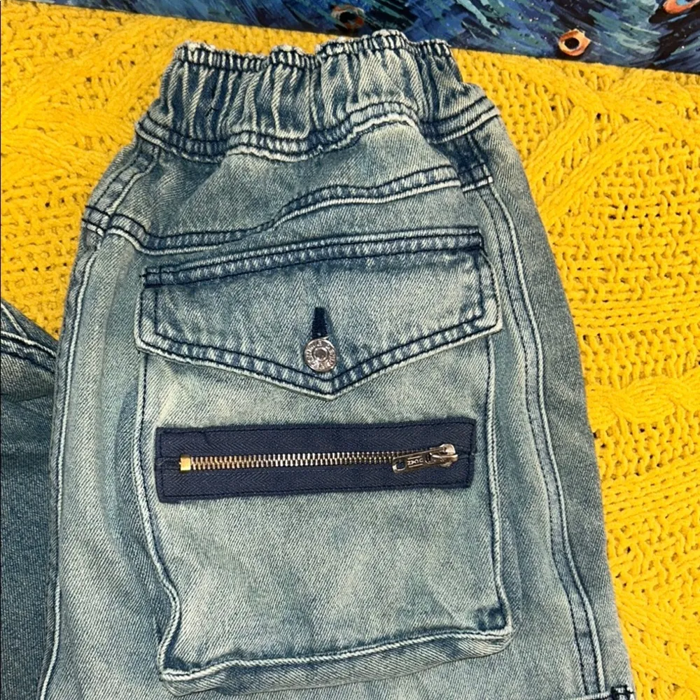 Size M Stylish Denim Cargo Pants - Image 11