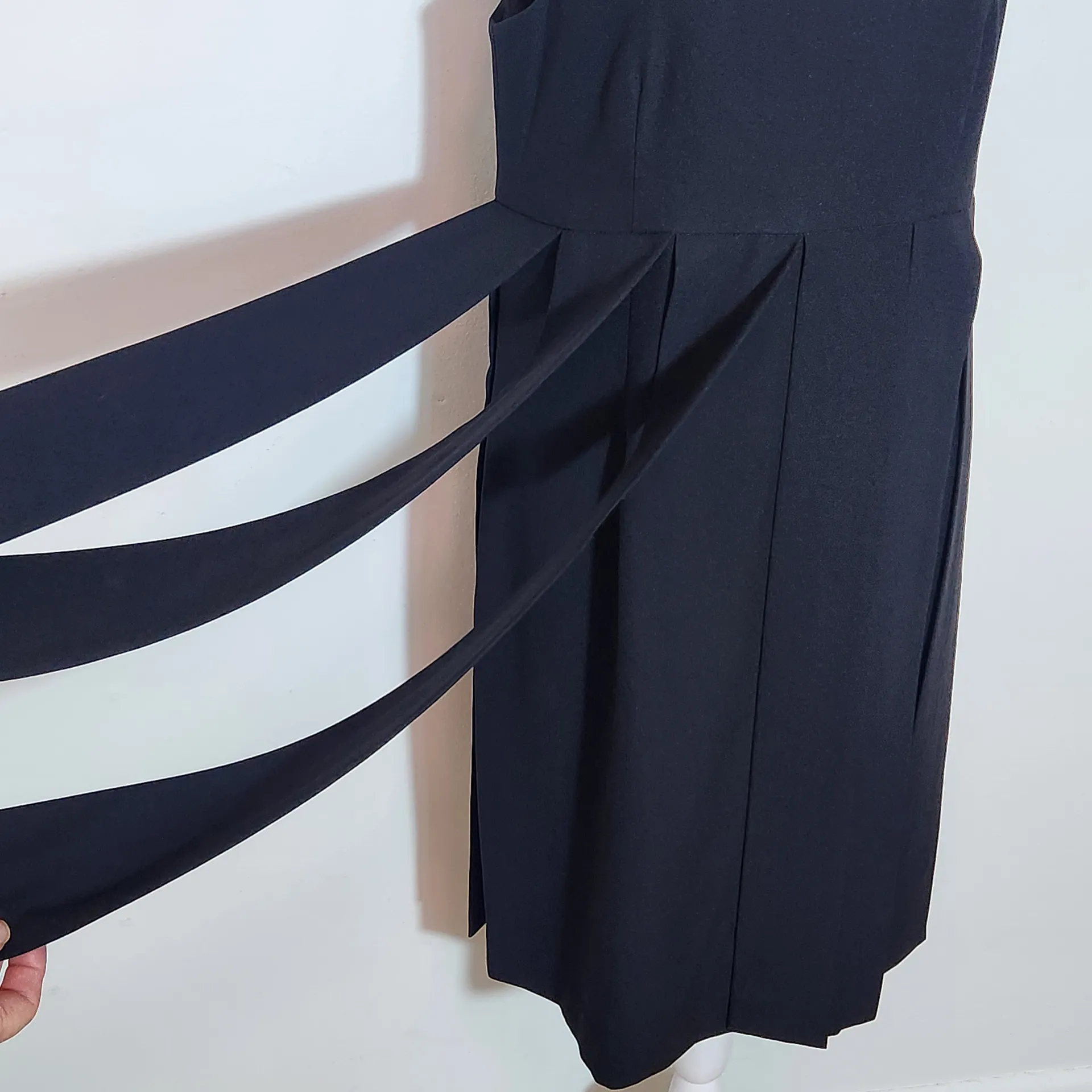 Cabi Black Sleeveless Dress Size 8 Black Flapper Dress with Empire Waist - Image 6