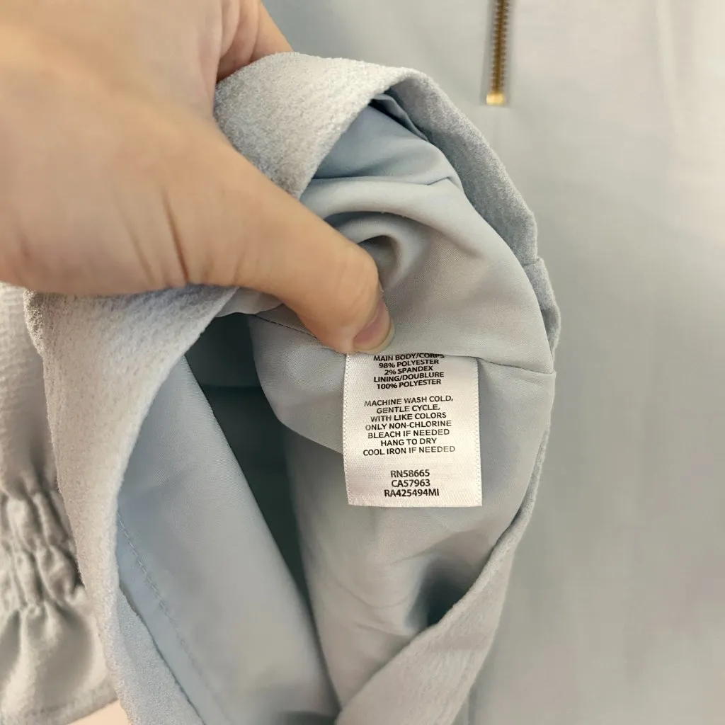 Rachel Parcell Light Blue Puff Sleeve Ruffle Blouse Size S - Image 7