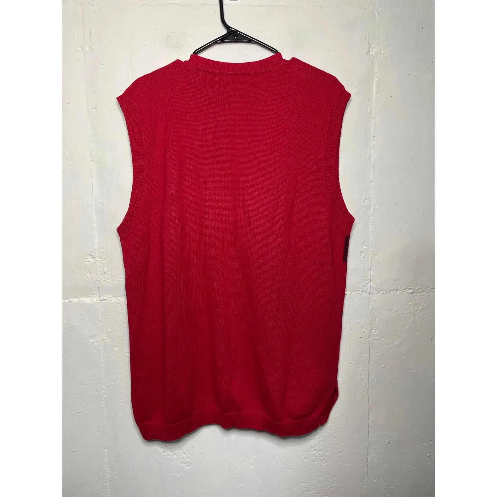 Vintage Cat sweater vest Susan Bristol Y2K 1995 Red Large - Image 5