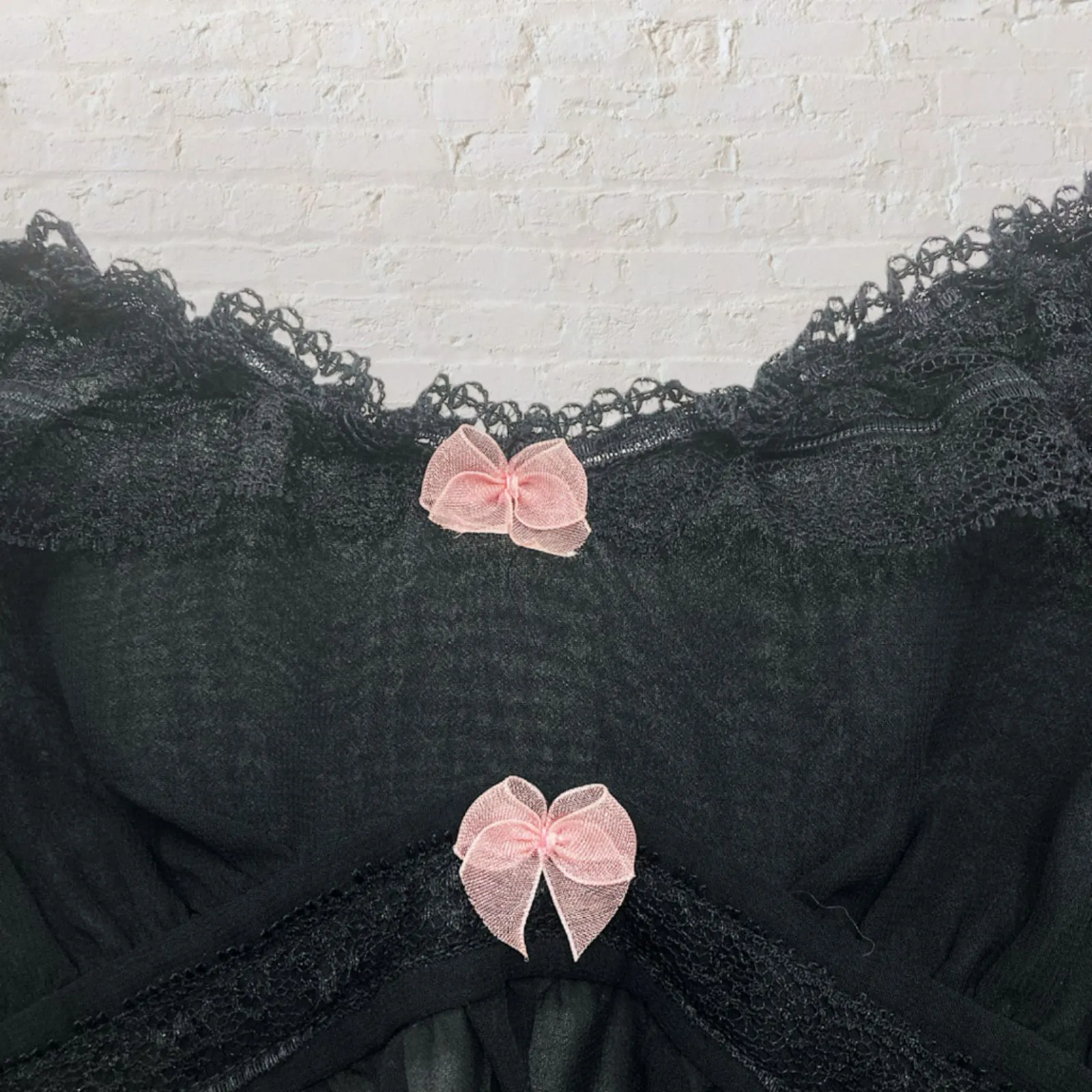 Betsey Johnson Black Babydoll Nightgown Size S - Image 6