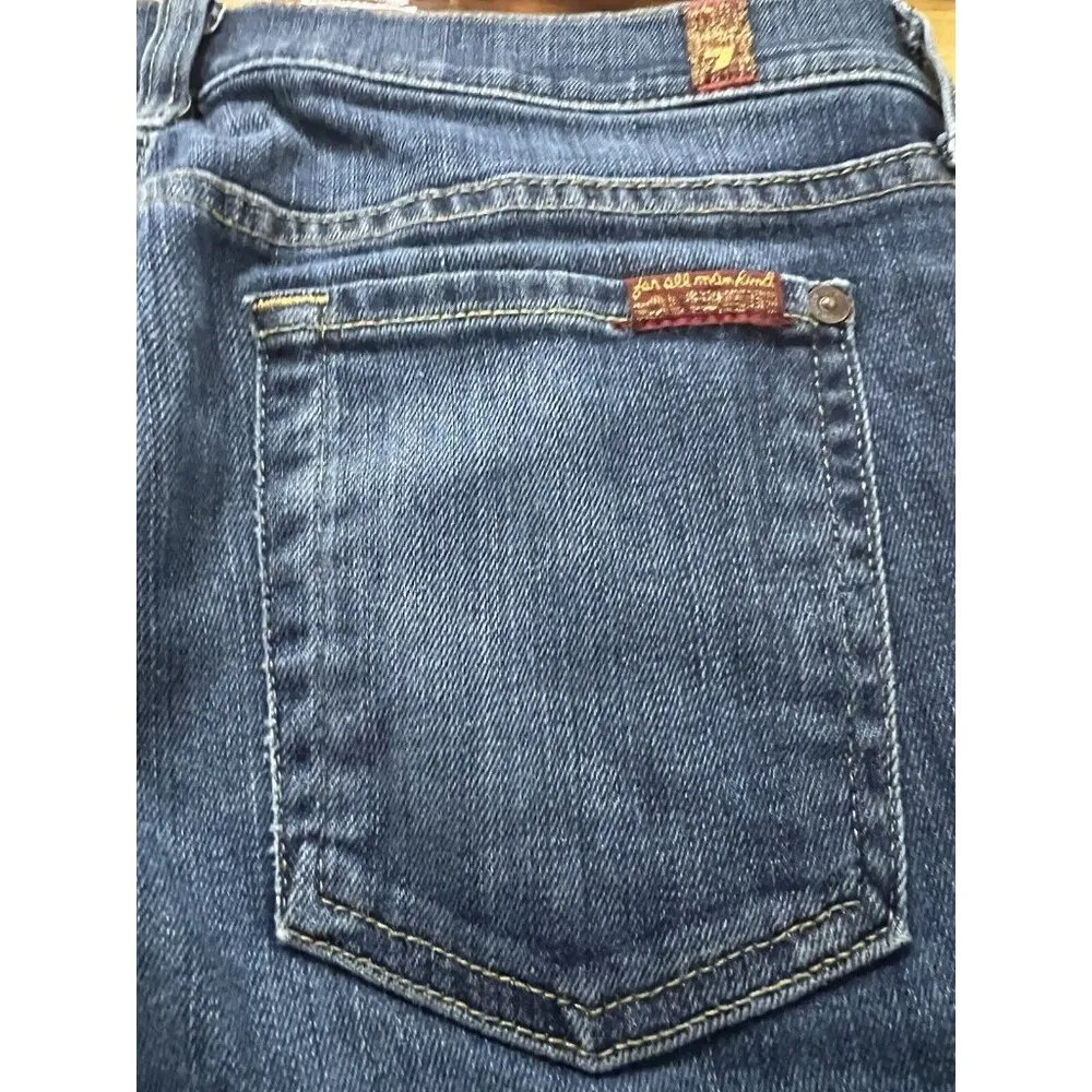 7 For All Mankind The Skinny Jeans Size 28 Blue Denim Pants Size 28 Preppy Party - Image 13