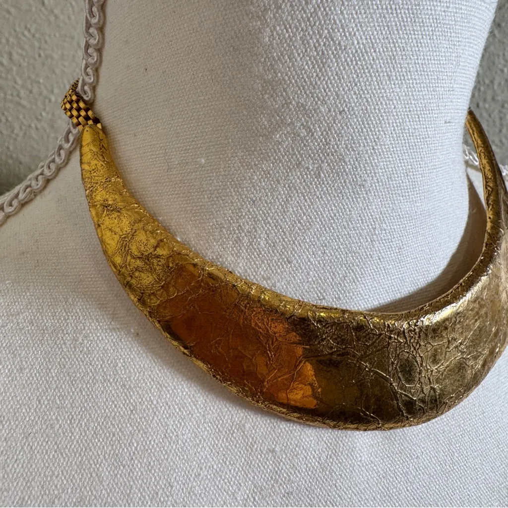 Vintage Fredrick Mosell Gold Tone Collar Necklace Estate Jewelry Classic Rare - Image 9
