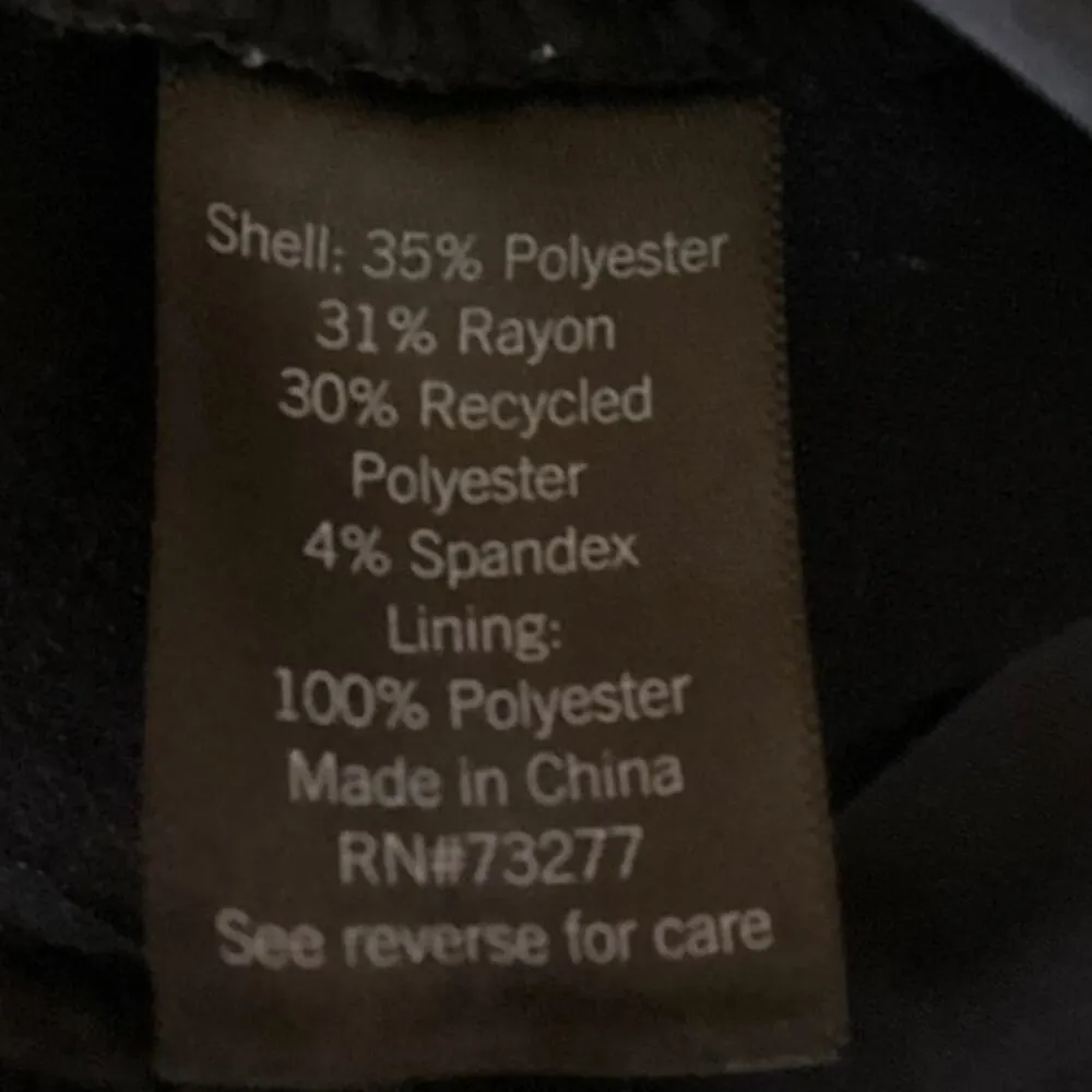 SO Black High Rise Pleated Straight Leg Career Business Ankle Dress Pants Size M - Image 5