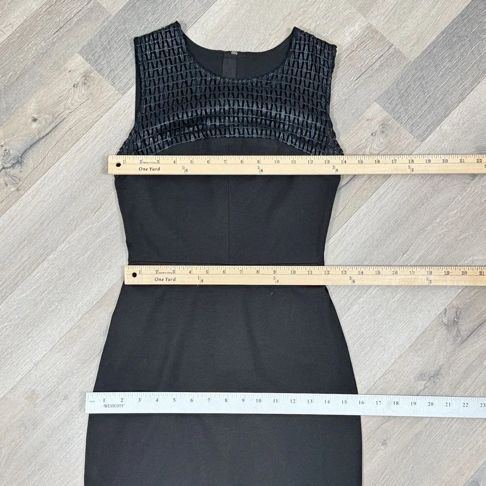 Banana Republic Roland Mouret Lace Yoke Sleeveless Sheath Dress Black Size 0 - Image 13