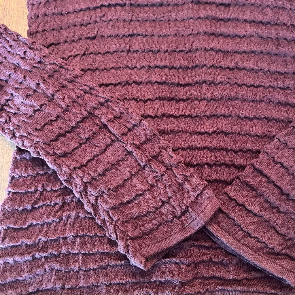 FRAME Women’s Smocked Silk Cotton Long Sleeve Crewneck Top Sweater Size XS - Image 3