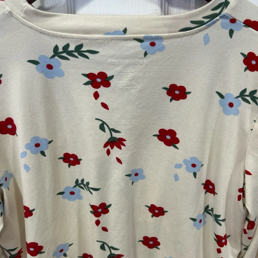 Essentials Red and Blue Floral Loungewear Size L - Image 6