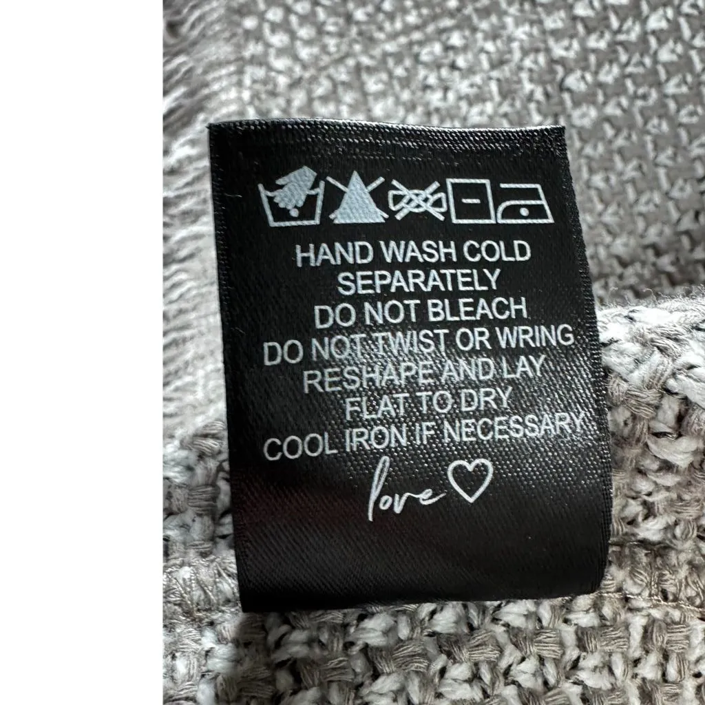 Tweed Fringe Collarless Jacket Grey White Herringbone XL NIC+ZOE Business Career - Image 8