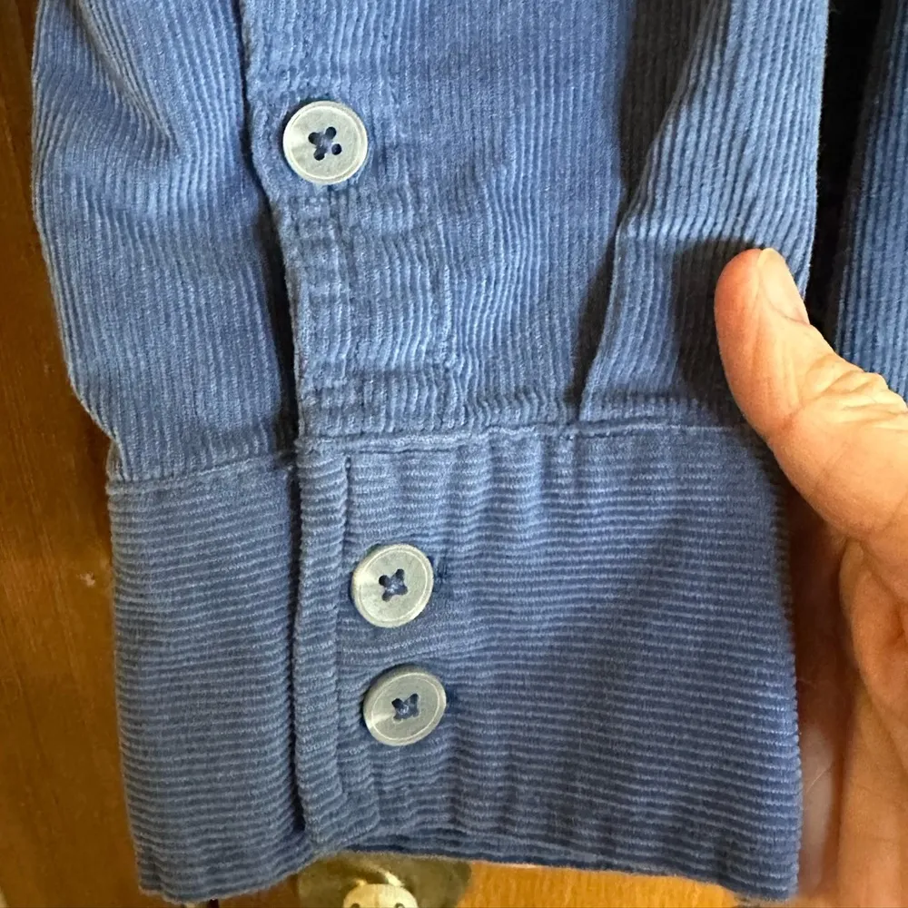 Offline by Aerie Blue Corduroy Tunic Length Oversized Long Sleeve Top NWT - Image 9