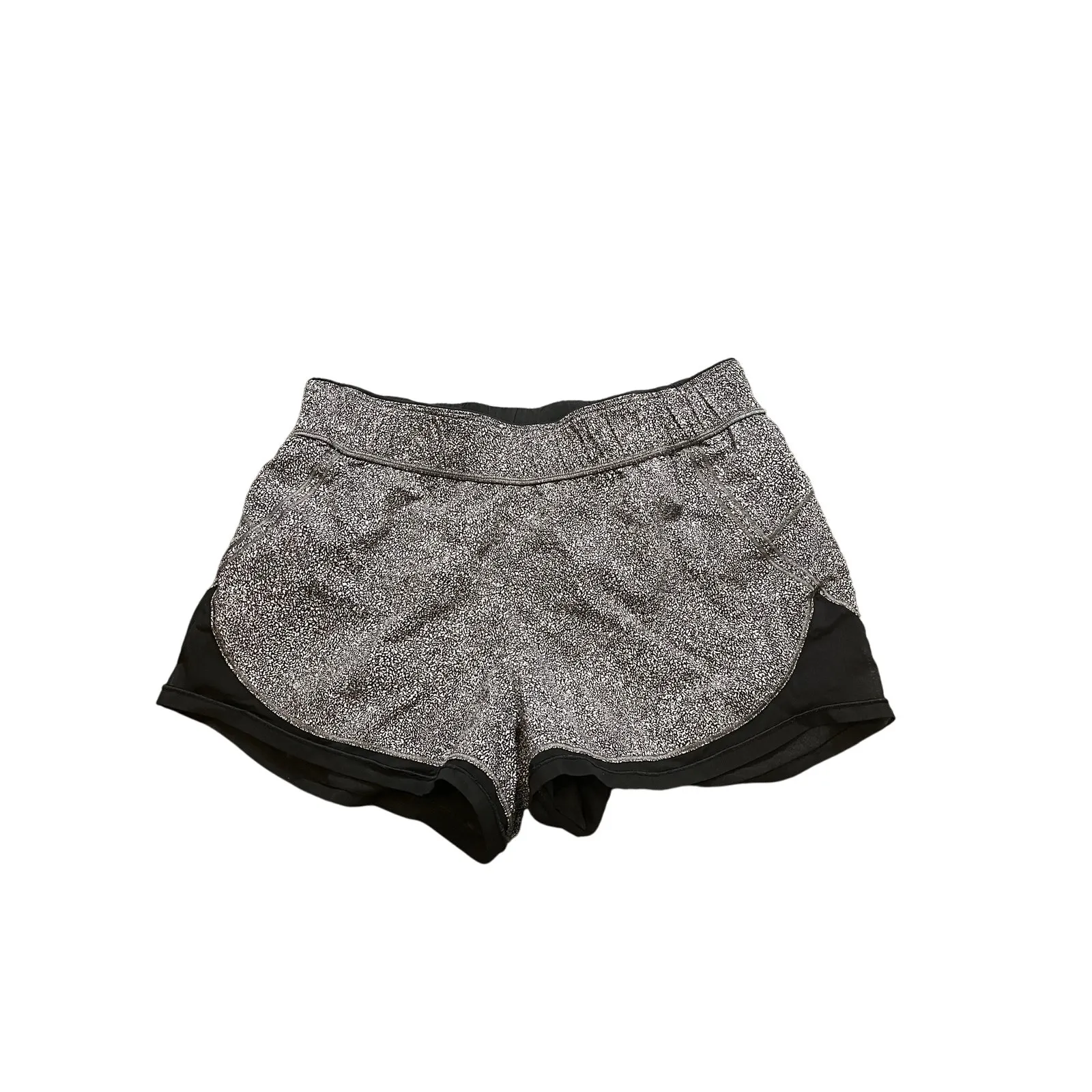 Womens Lululemon Two With One Short‎ Black Gray (Reversible 3") size 4 Active - Image 6