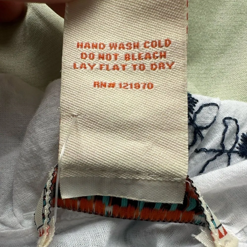 Flying Tomato 100% Cotton Embroidered Lace On Off Shoulder Bohemian Sheer Dress - Image 8