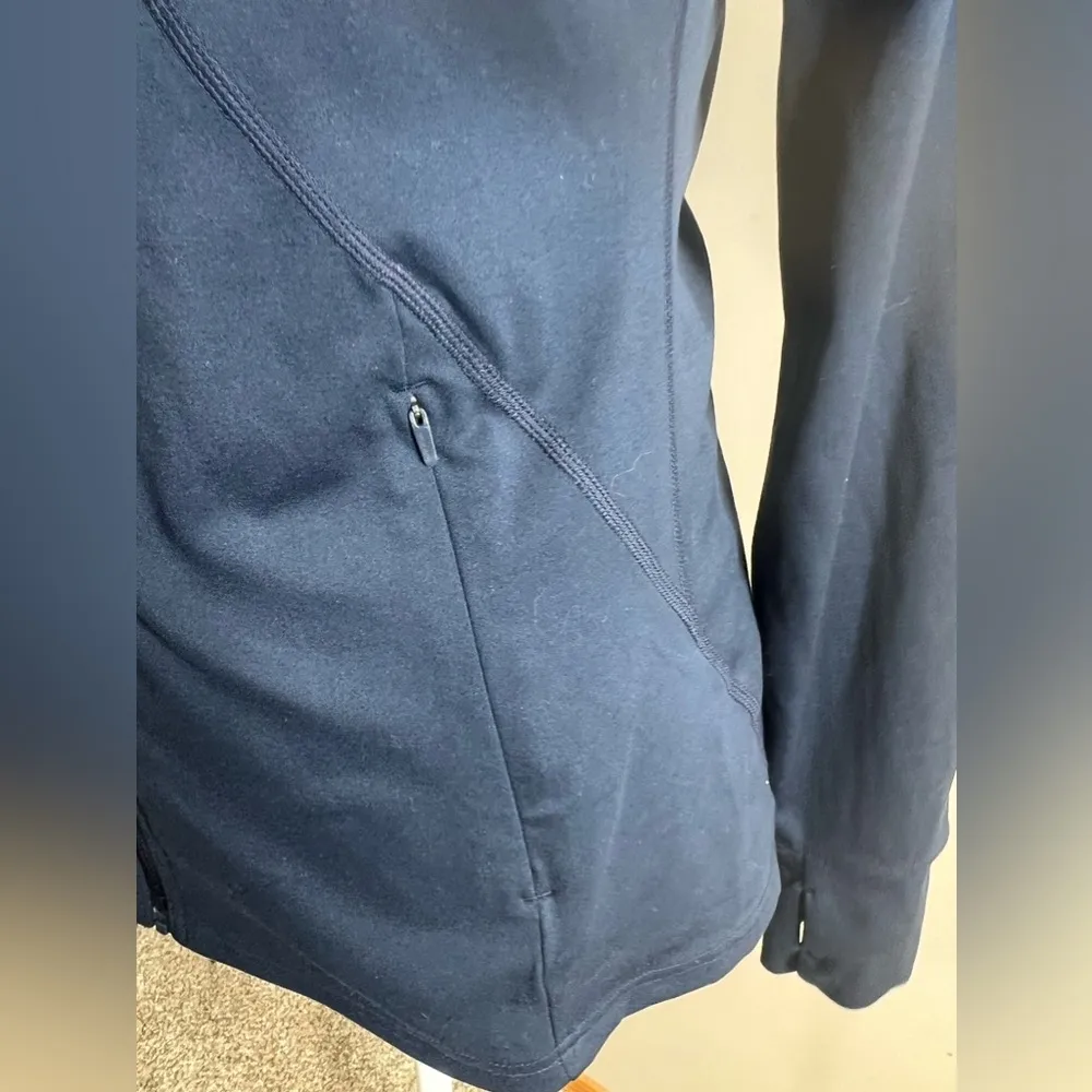 Zella navy blue zip front jacket small - Image 6