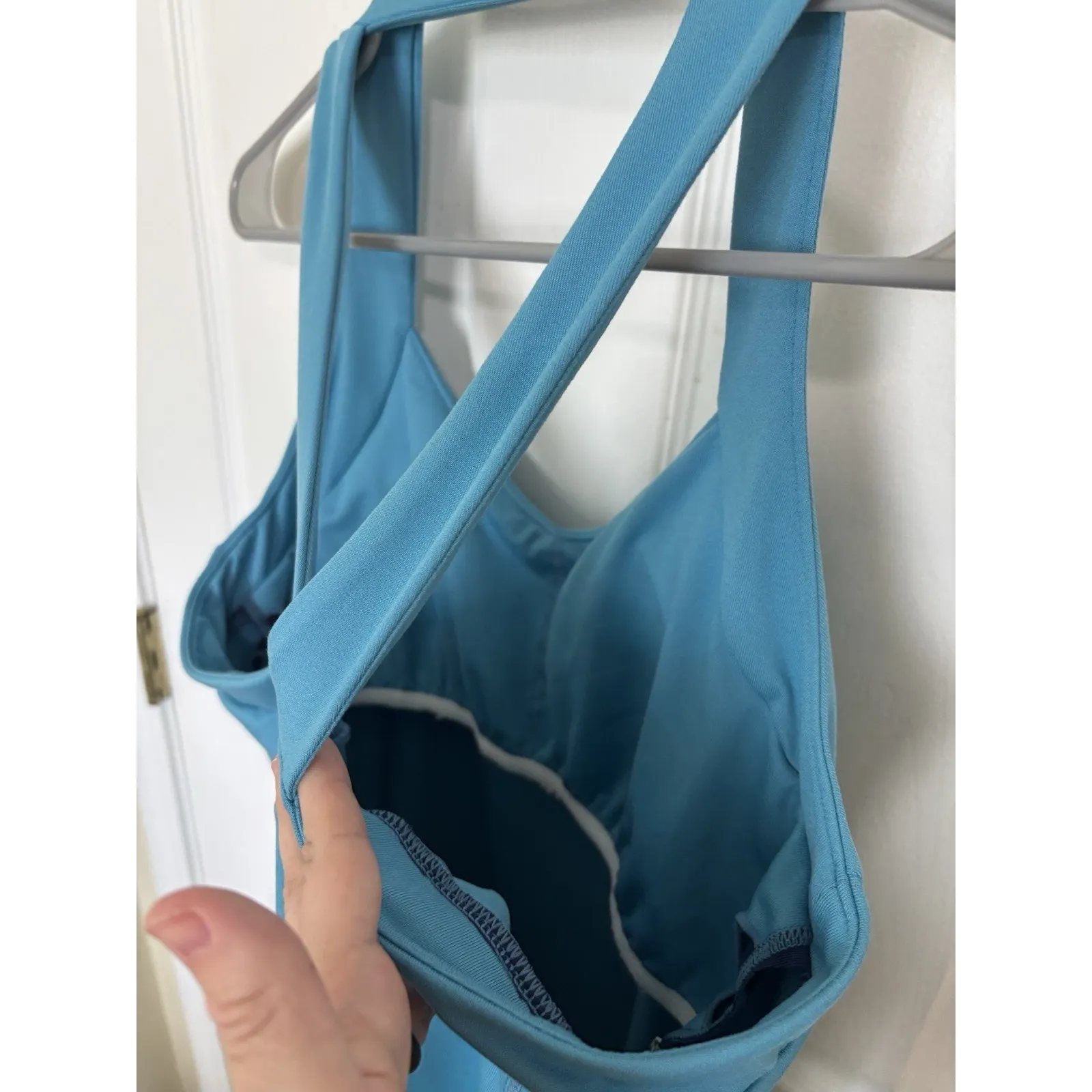 Title Nine Blue Strappy Built In Bra Athletic Dress Size Large Outdoors Casual - Image 3