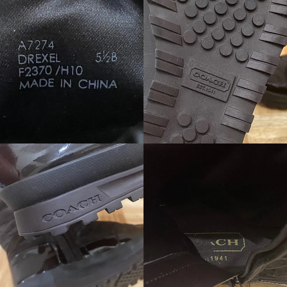 COACH “Drexel” Brown Satin Quilted Winter Boots Size 5.5 - Image 15