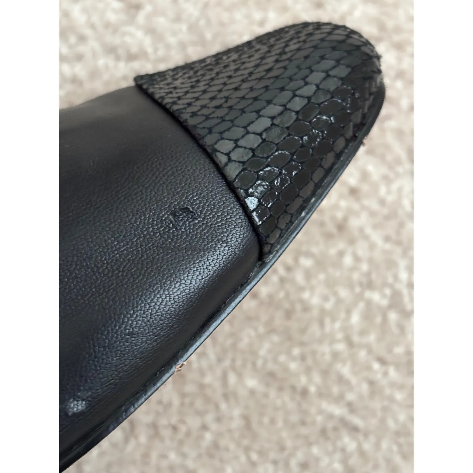 VANELI Black Snake Print Cap Toe Ballet‎ Flat Size 8 - Image 9