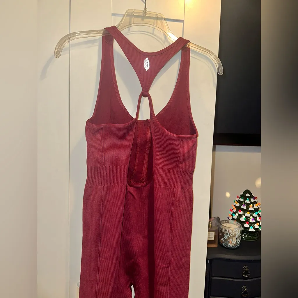 NWOT RARE Free People Movement Ribbed Onesie Red Size undefined - Image 3