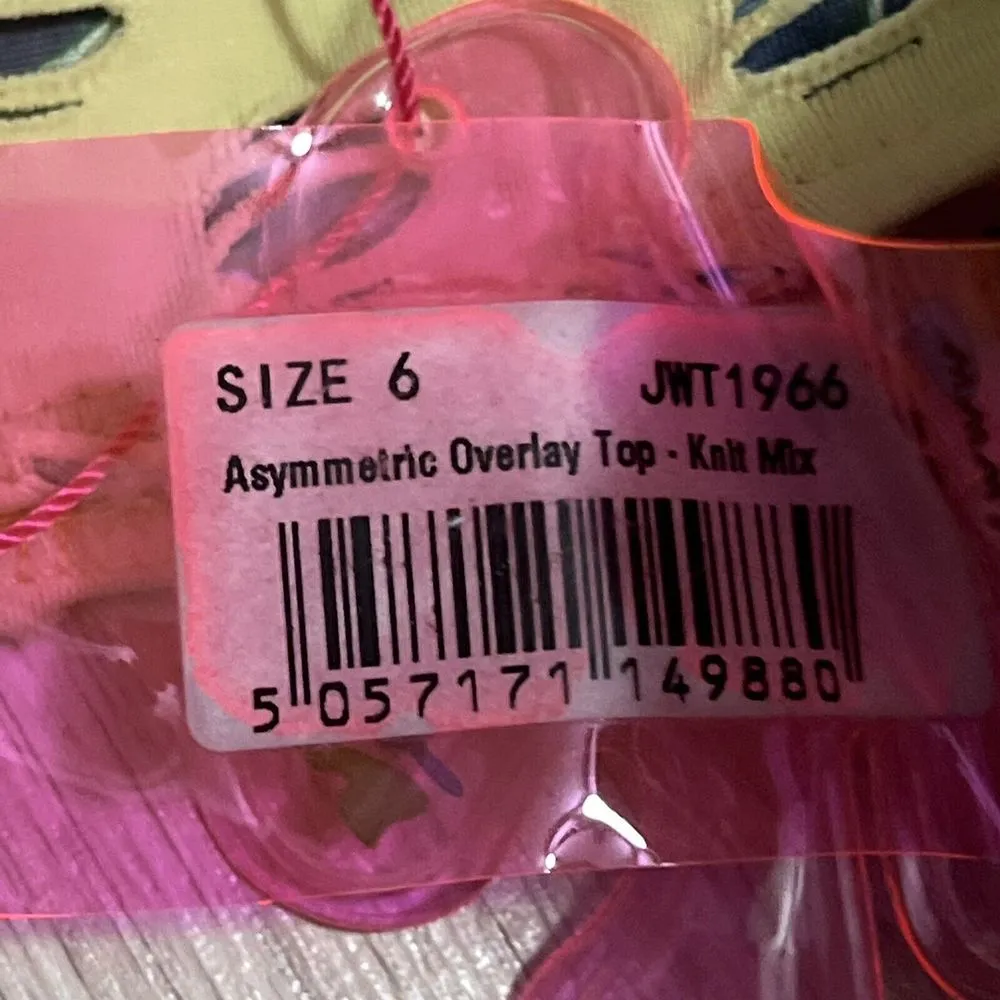 Jaded London Women's Asymmetric Overlay Top Knit Mix Size 6 NWT One Shoulder - Image 4