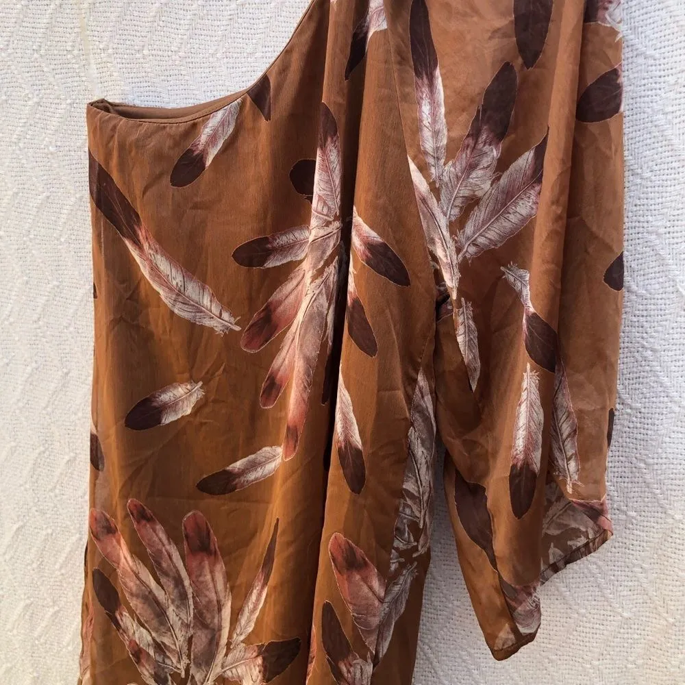 Hello Miss One‎ Sleeve Dress Feather Print - Image 8