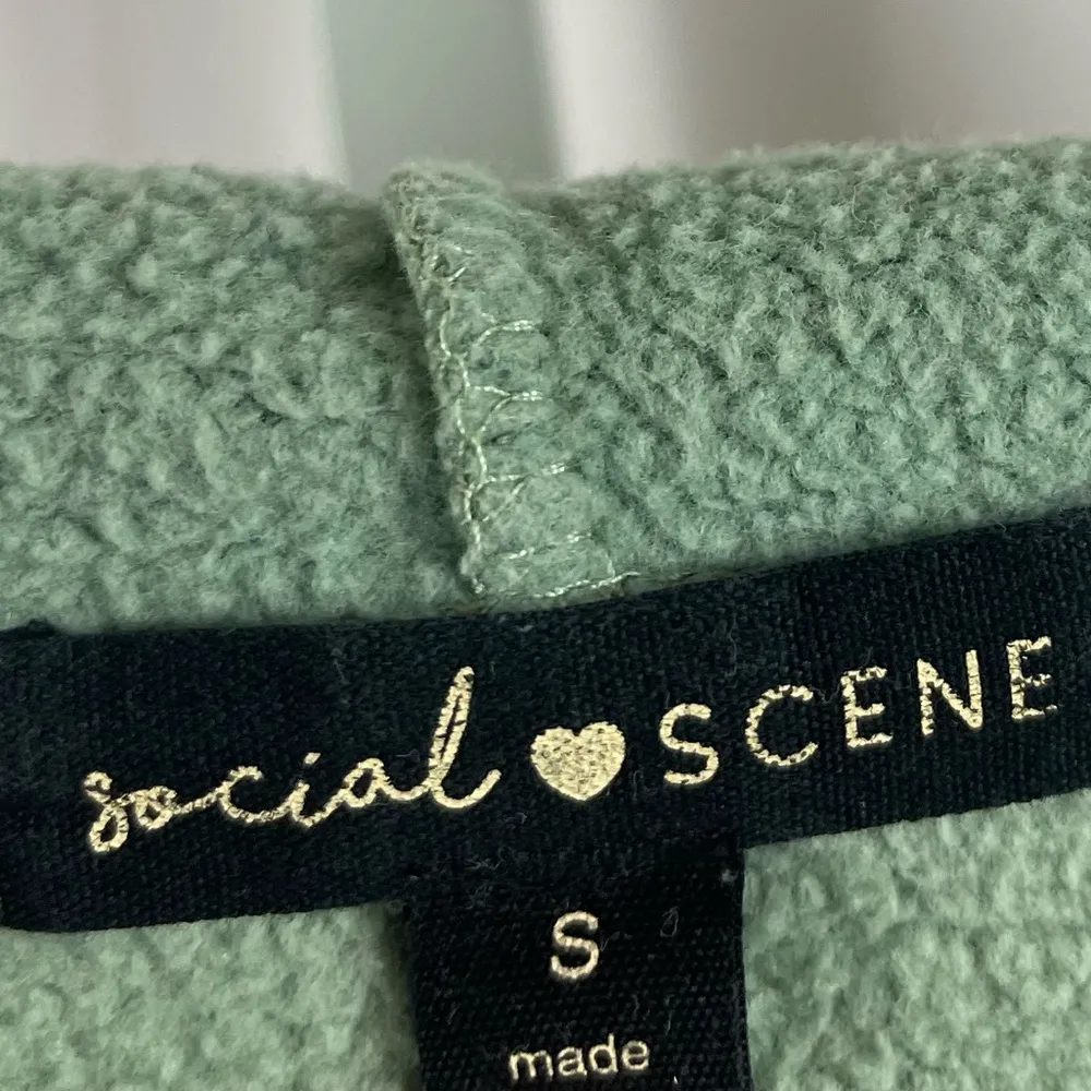 Social Scene Small Boho Born To Roam Desert Butterfly Graphic Zip Hoodie Jacket Green - Image 7