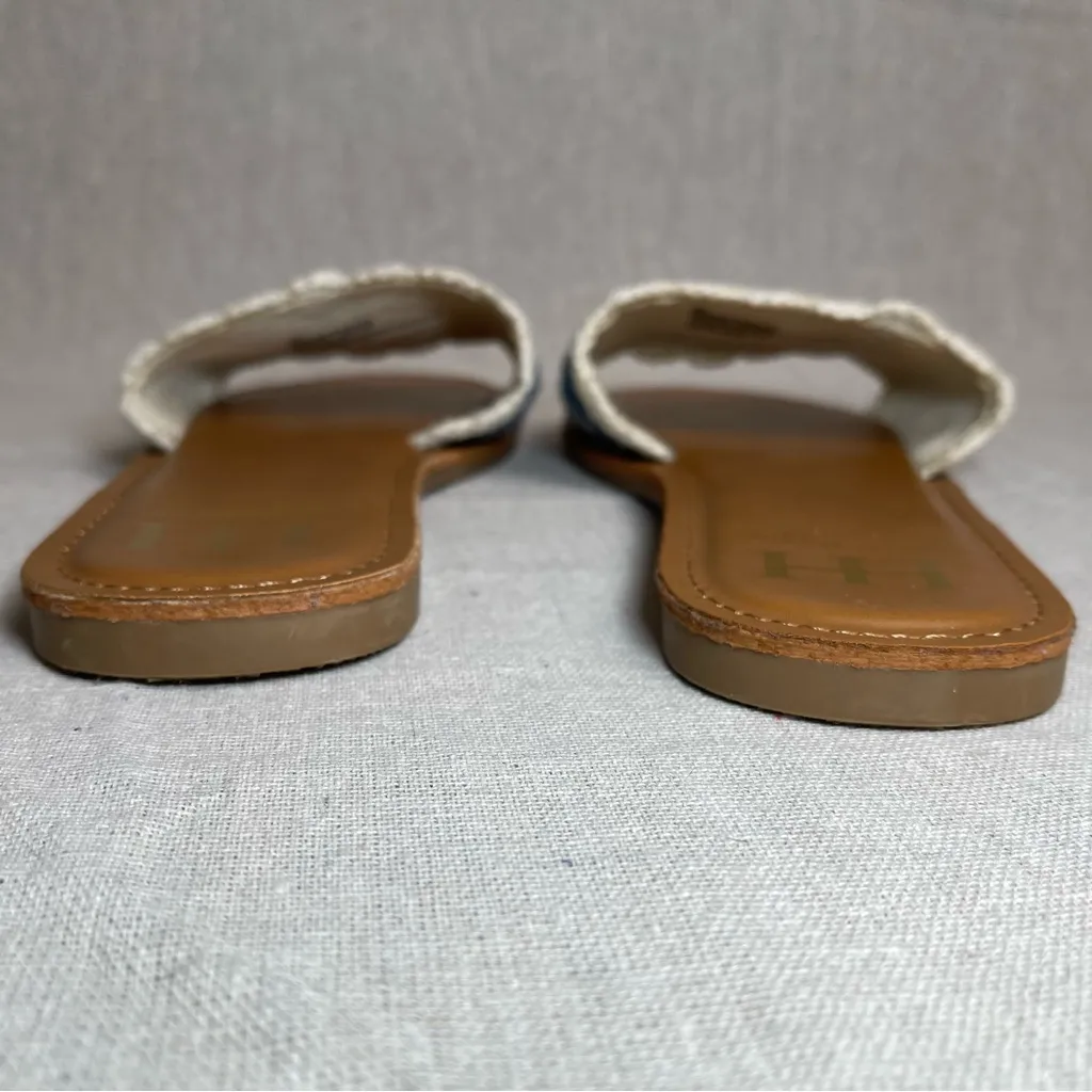 Haute Hippie | Blue & Cream Rianne Grannie Square Crochet Slides | Size 7 - Image 6