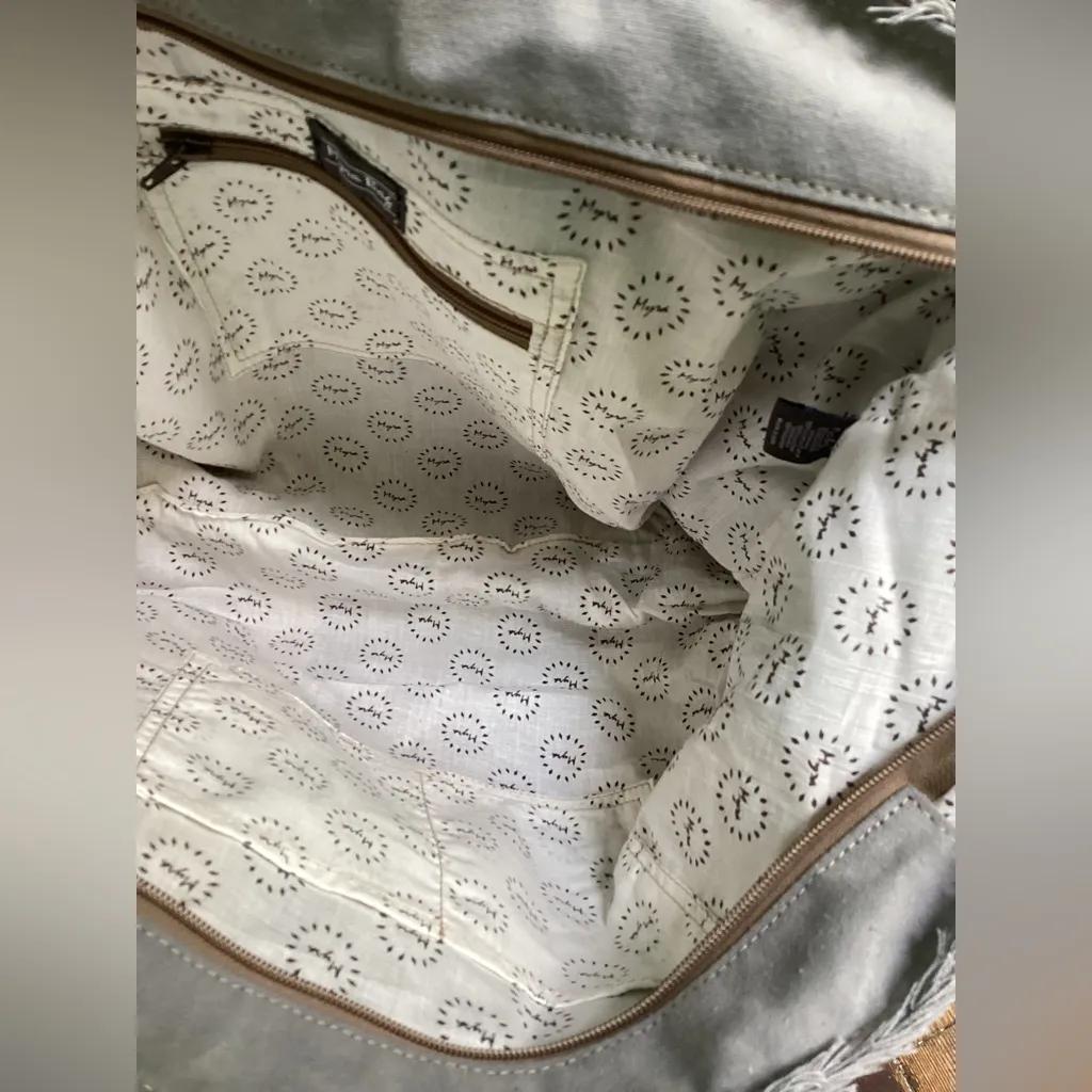 NWT Myra Bag Nautical Canvas Tote with Leather Accents Blue - Image 7