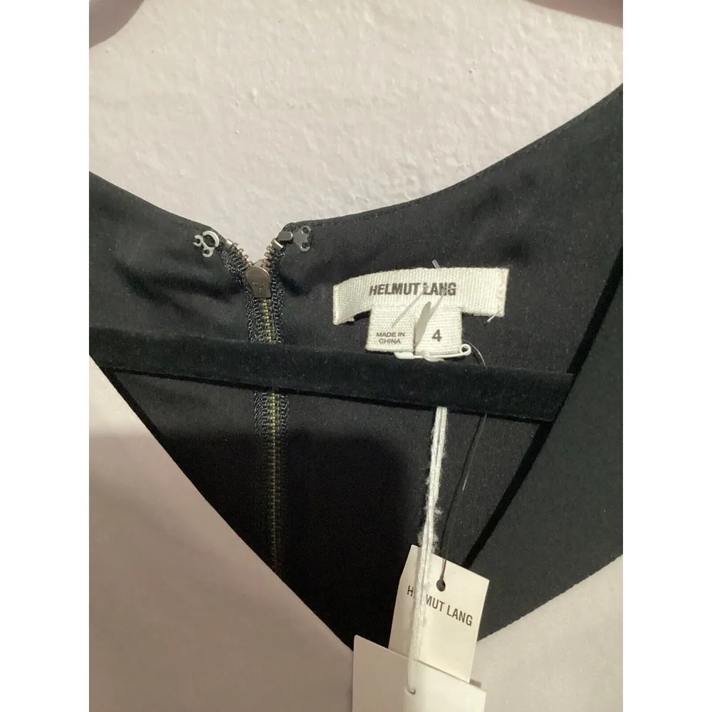 Helmut Lang Geometric Short Sleeve Mini Shift Dress Silk Blend - Image 6