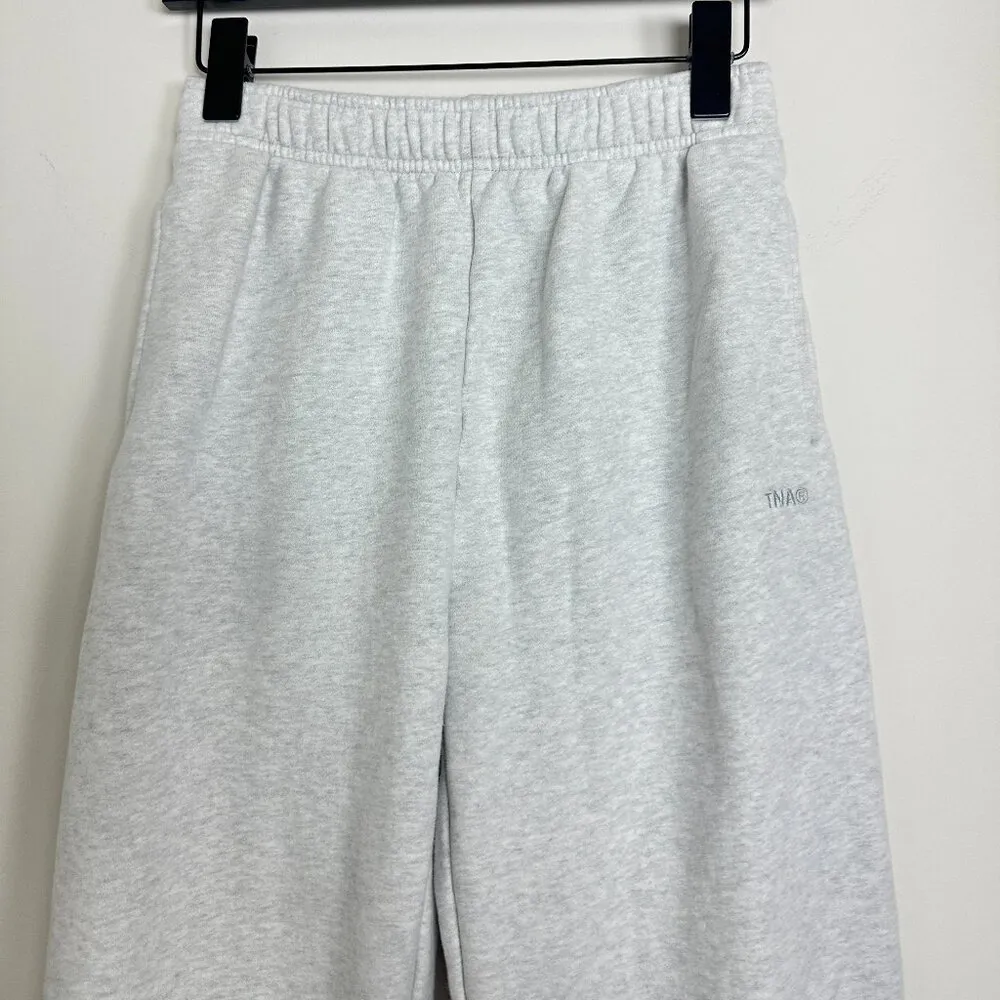 ARITZIA TNA SweatFleece Cozy Fleece Mega Fit Sweatpants in Heather Grey Size 2XS - Image 3