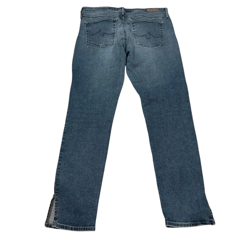 Adriano Goldschmied The Farrah Skinny Ankle High-Rise Split Hem Blue Jeans 30 - Image 3