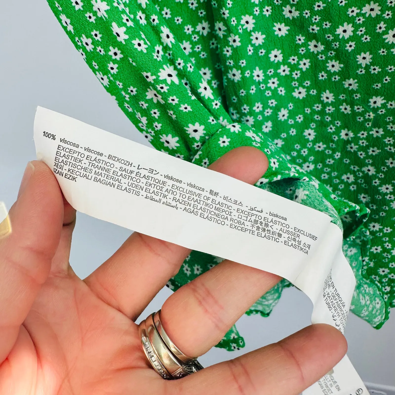 Zara Women's Medium Green Ditzy Daisy Floral Print Short Mini Sun Dress - Image 5