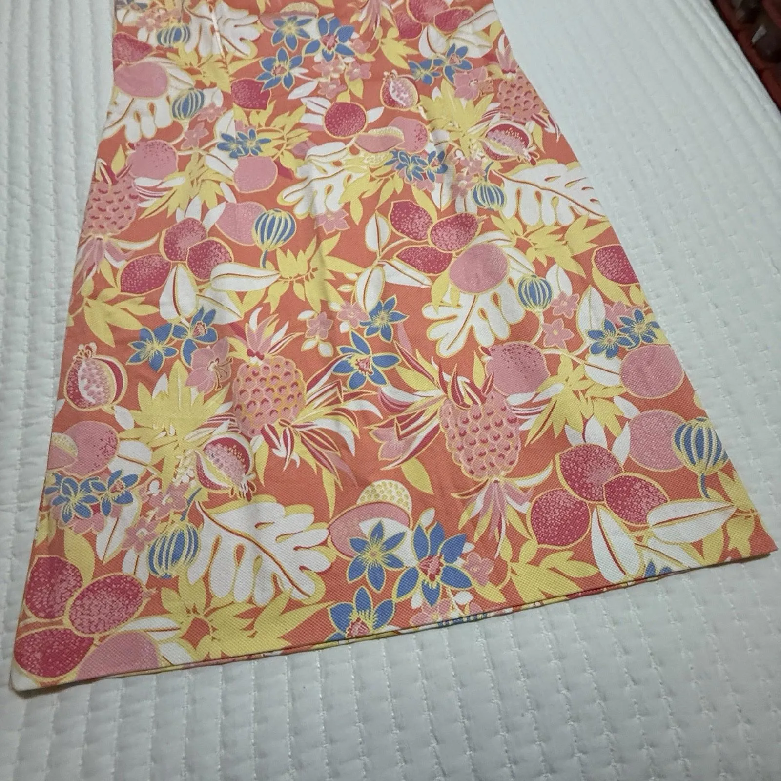 Talbots Tropical Fruit Floral Sheath Dress Sz 12 Orange Coral Pink & Yellow NWT - Image 13