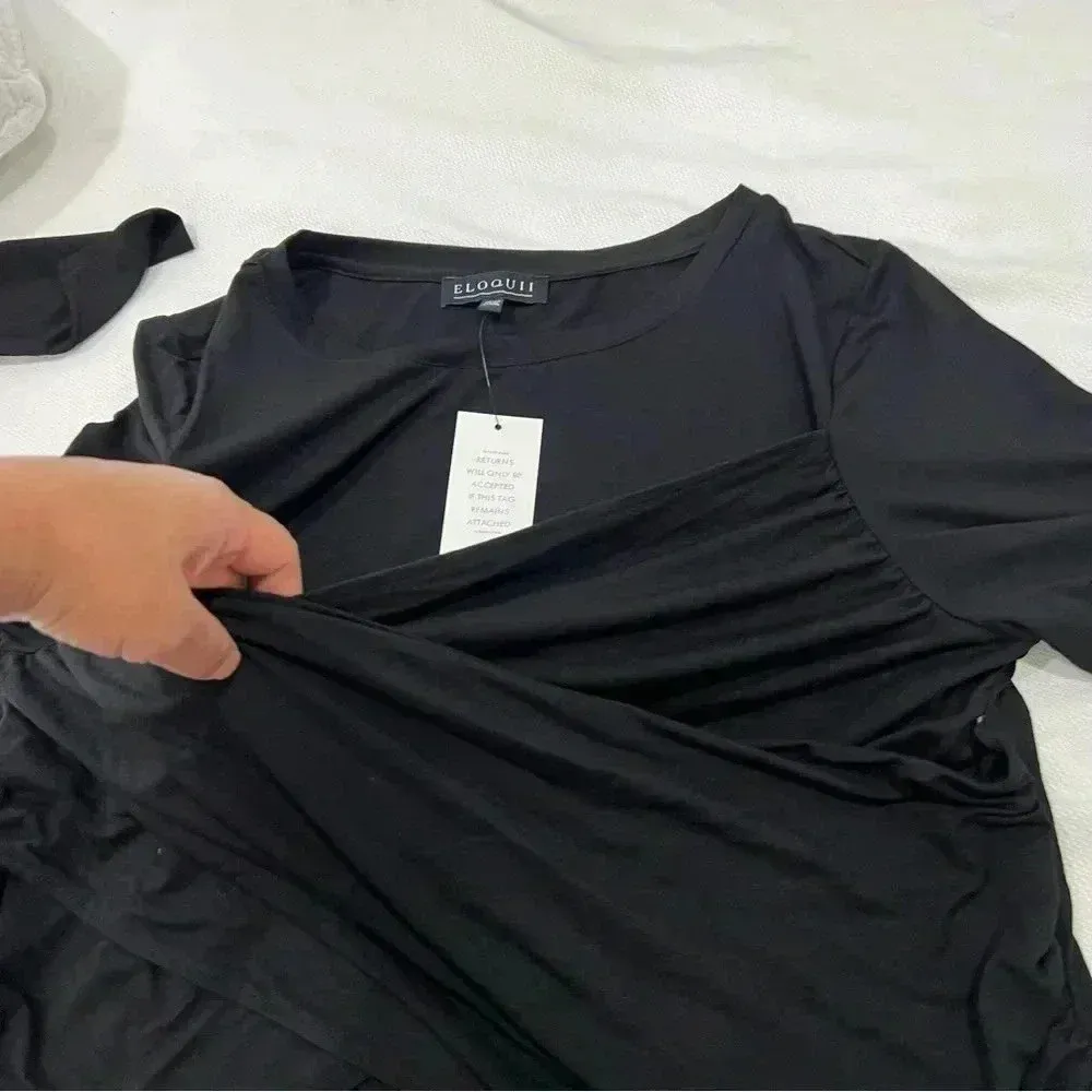 Eloquii  Blouse Draped Front 22/24 - Image 4