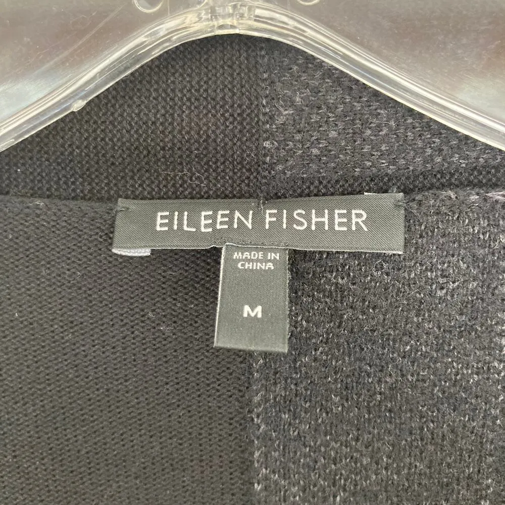 Eileen Fisher Merino Wool Open Front Cardigan Sz M - Image 3