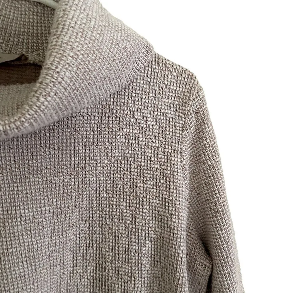LOFT cream tan knit cowl neck sweater pullover comfortable - Image 2