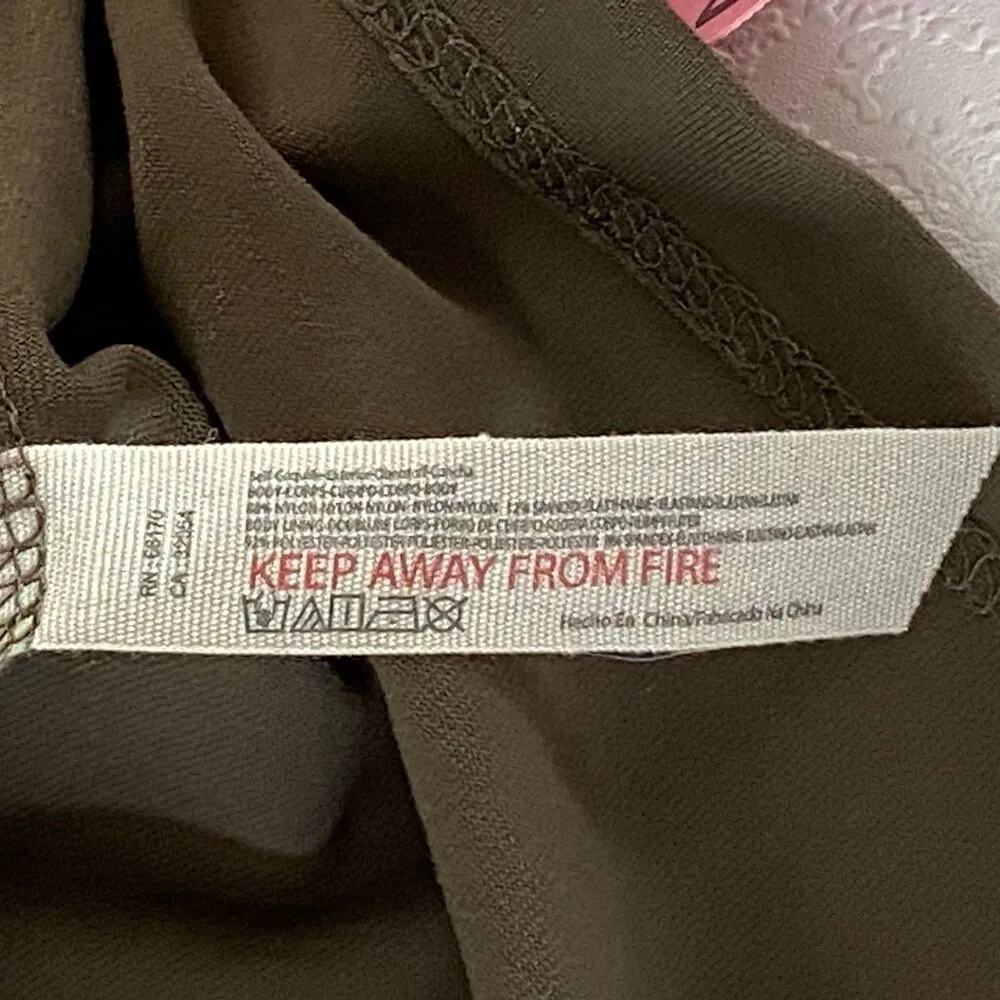 Free People Intimately Tank Top XS Olive Green Square Neck Seamless Stretch Cami - Image 6